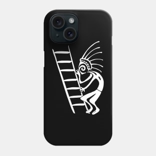 Kokopelli ladder white Phone Case