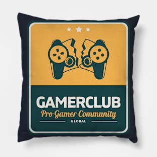 Gamer Club Cool Retro Design Gift for Gamers Pillow