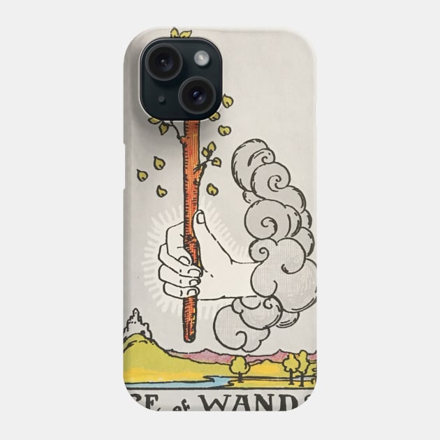 Ace of wands tarot card Phone Case by Nate's World of Tees