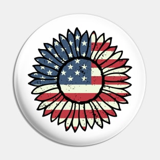 Sunflower 4th of July Pin