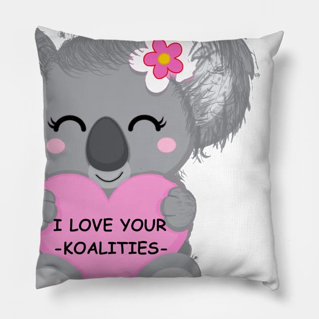 Cute koala gift koalities Pillow by Jayla Art