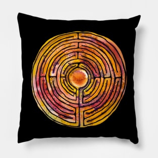 Watercolor Labyrinth Pillow