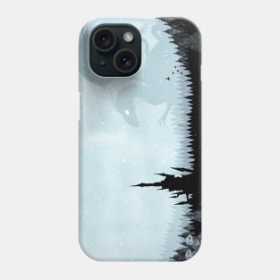 Dragon in Snowy Forest Phone Case