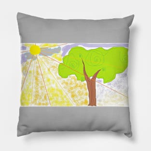 A Sunny Day - Landscape Pillow