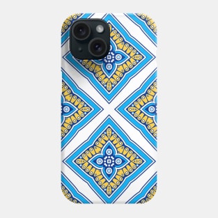 Ornamental floral mandala blue #5 Phone Case