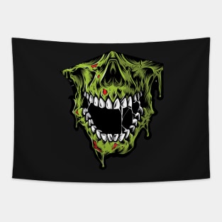 Zombie Monster Skull Head Tapestry