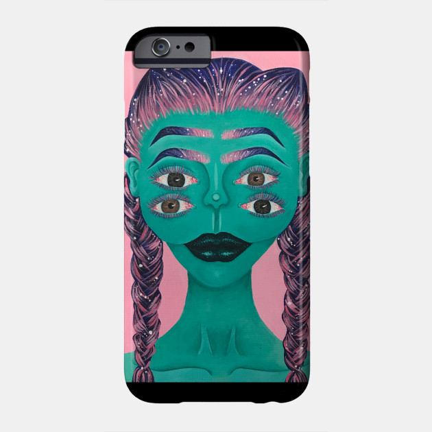 Four Eyes Acrylic Painting Phone Case Teepublic