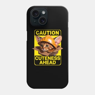 Devon Rex Cat Wearing Hardhat Phone Case