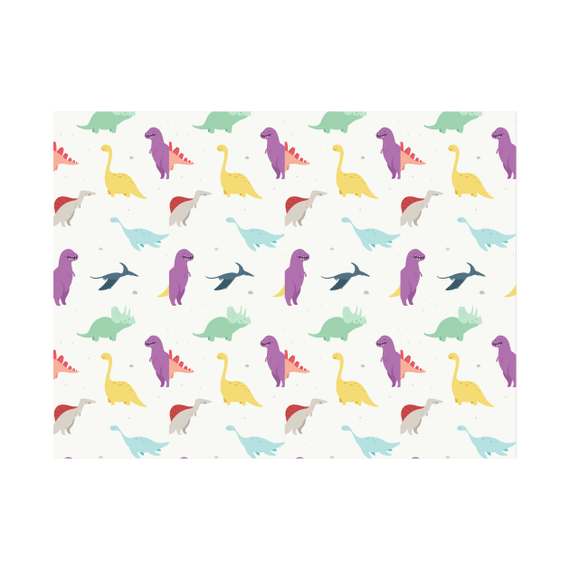 Cartoon Dragon Pattern Art by MariaStore