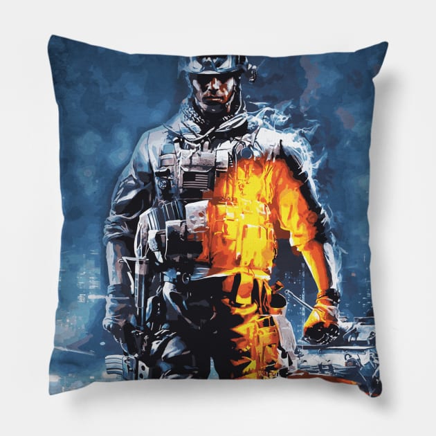 Battlefield Pillow by Durro