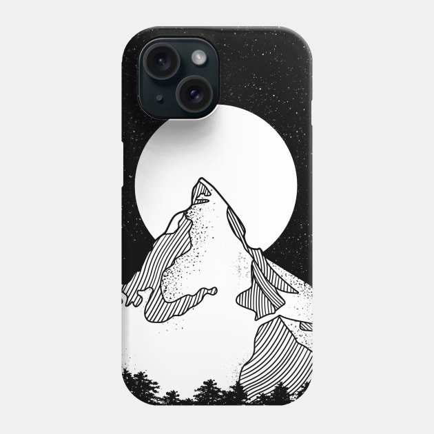 The Matterhorn black and white Phone Case by mailboxdisco