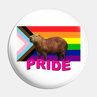 Capybara Pride Flag Pin