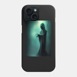 MONKS GREEN EYED GHOST ON HALLOWEEEN Phone Case