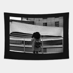 Street and urban photograph of Birmingham uk (Black and White) Tapestry