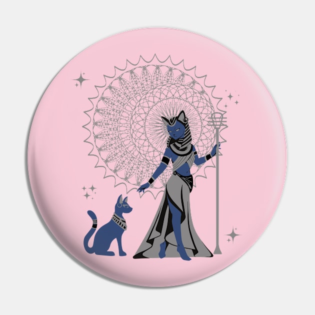 Egyptian Goddess Bastet Pin by Hypnotic Highs