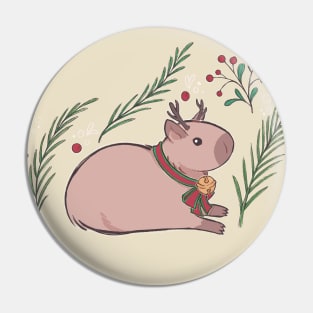 Reindeer Capybara [Colour] Pin