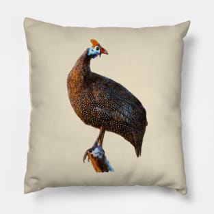 Perching Guineafowl | African Wildlife Pillow