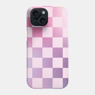 Pink Checkered Pattern, Rainbow Gradient Phone Case