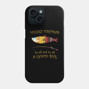 Christmas Fisherman's MERRY FISHMAS to ALL Christmas Fishing Phone Case