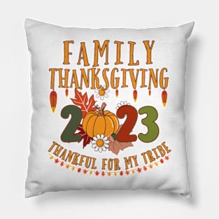 Family Thanksgiving 2023, Thanksgiving Matching Shirt 2023 Pillow