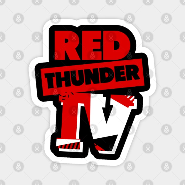 Red Thunder 4 Magnet by funandgames