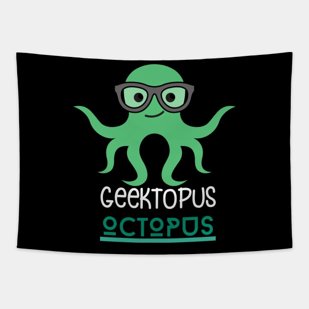 Geektopus Octopus Tapestry by Praizes