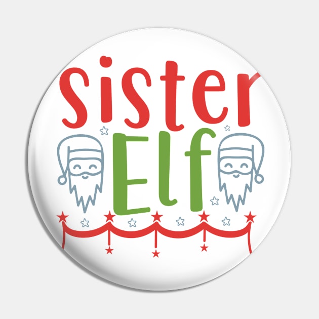 Sister Elf Pin by APuzzleOfTShirts