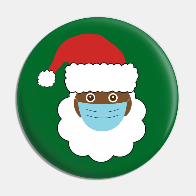 Black Santa With Mask Pin by blackartmattersshop