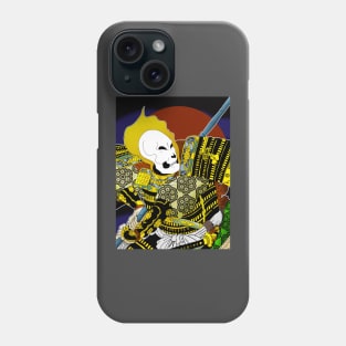 Samurai Ukiyo-e Warrior Skull Head Phone Case