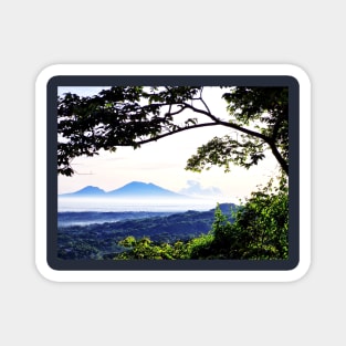 Hilltop mountain view Magnet