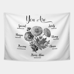 you are special unique precious lovely strong chosen never alone Tapestry