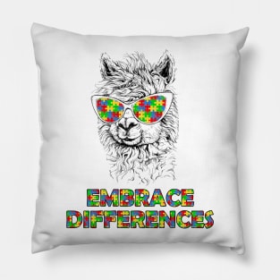 Llama Embrace Differences Pillow