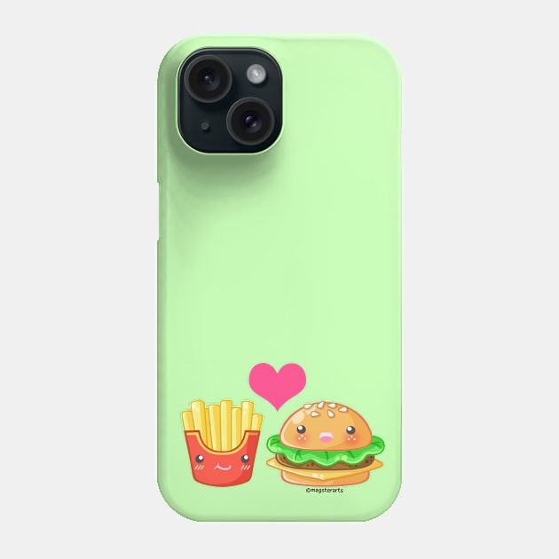 BFF Hamburger & Fries Phone Case by magsterarts