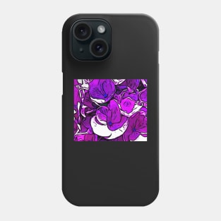 Hot pink and purple abstract Phone Case