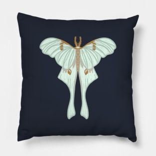 Hand drawn Luna moth Pillow