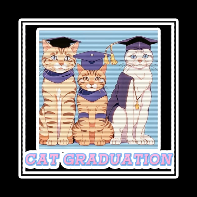 Cat Graduation by LycheeDesign