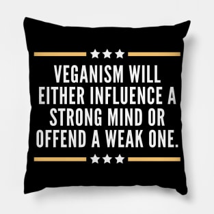 Vegan inspiration quote Pillow