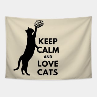 Keep calm and love cats Tapestry