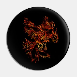 Phoenix bird reborn from the ashes Pin