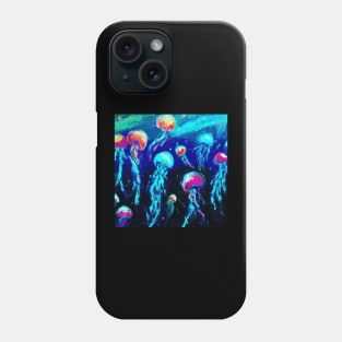 Jellyfish painting Phone Case