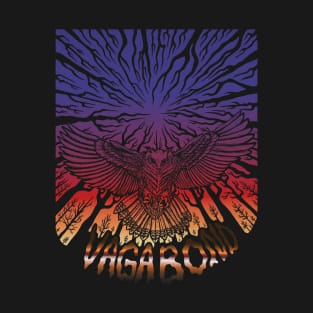 Black Tee - Owl Spirit Animal - Worm's Eye View T-Shirt