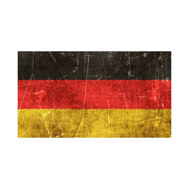 Vintage Aged and Scratched German Flag by jeffbartels
