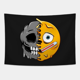 Thermometer Sick Zombie Emoji Tapestry