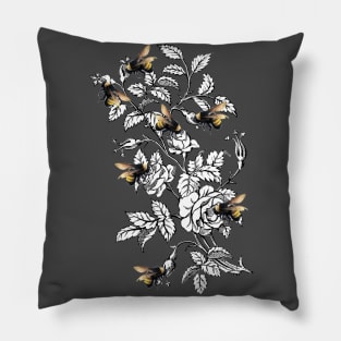 Bees and Roses Pillow