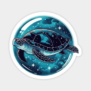 Space Bubble Turtle Magnet