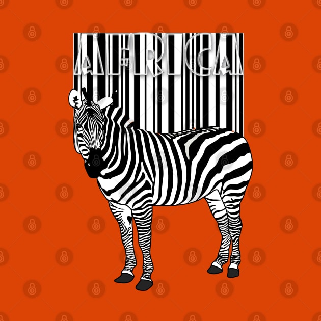 Zebra Barcode T-shirt by Just Kidding by Nadine May