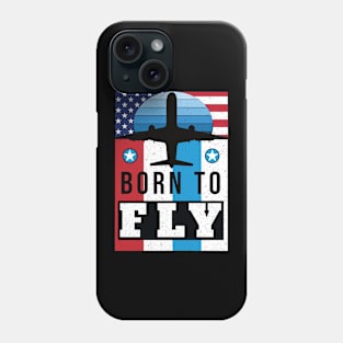 Retro Born to Fly aviation design Phone Case