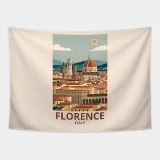 A Vintage Travel Art of Florence - Italy Tapestry