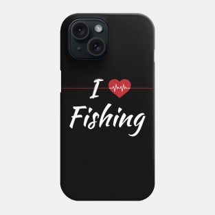 I Love Fishing Heartbeat Phone Case