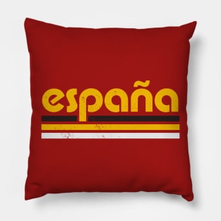 Retro Spain Football // Vintage Grunge Spanish Pride Word Art Pillow